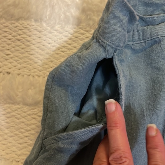 Calvin Klein linen pants green 10 Petite - Picture 3 of 16